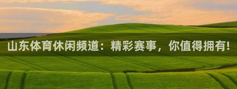 833体育在线直：山东体育休闲频道：精彩赛事，你值得拥有!