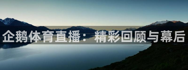 833篮球直播在线直播：企鹅体育直播：精彩回顾与幕后