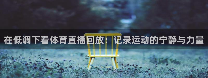 833直播：在低调下看体育直播回放：记录运动的宁静与力量